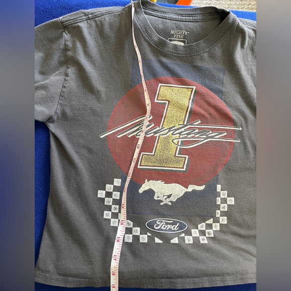 Mighty Fine Ford Mustang Crop Top Tshirt XS - Picture 5 of 5